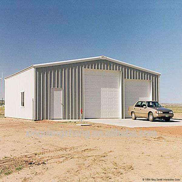 Pre-engineered structural Gray commercial steel shed garahe