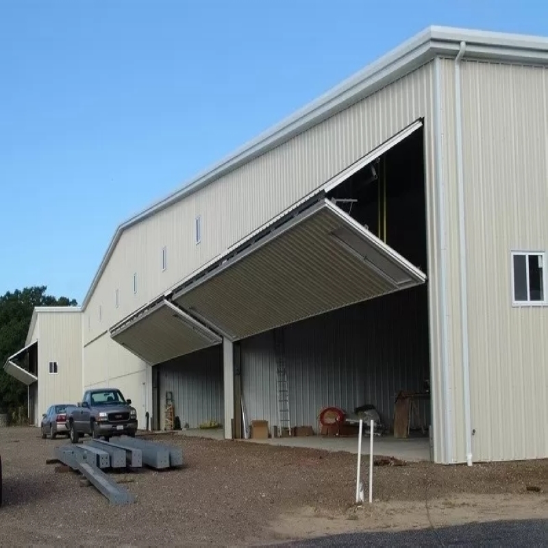 Pang -industriya prefab galvanized light weight steel hangar warehouse shed