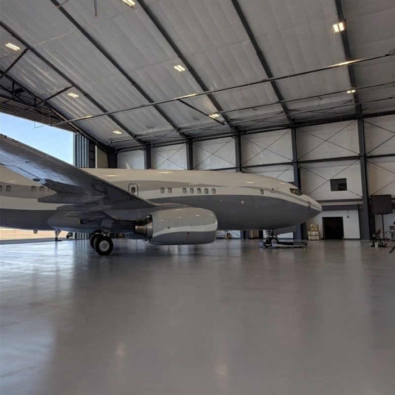 Prefabricated galvanized steel istraktura airplan hangar