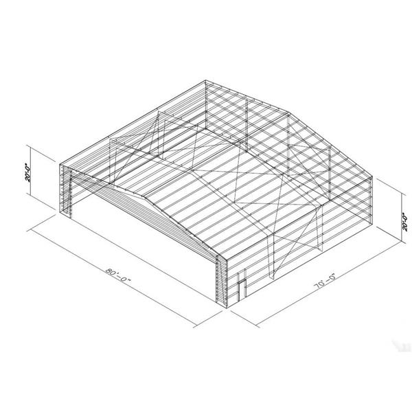 Mababang Gastos High Performance Prefabricated Light Steel Hangar para sa Australia