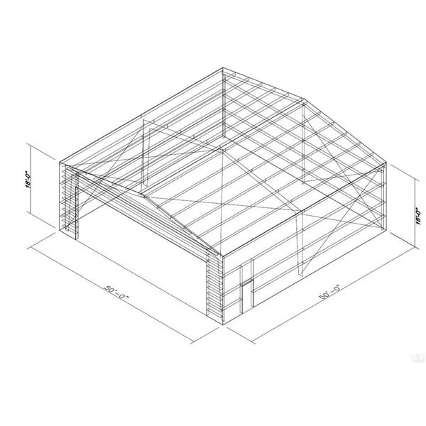 Mababang Gastos High Performance Prefabricated Light Steel Hangar para sa Australia